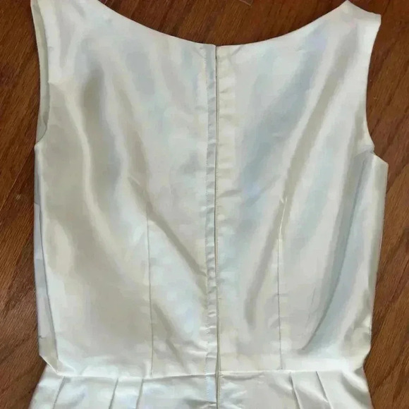 Vintage 1960’s handmade cocktail holiday satin White wedding party Dress-XS/S - Picture 12 of 12